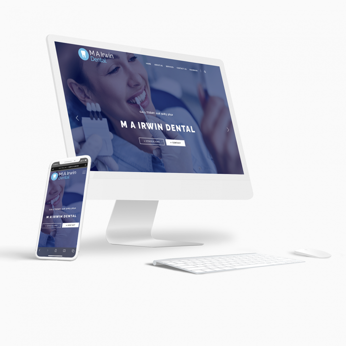 website design for MA Irwin Dentists