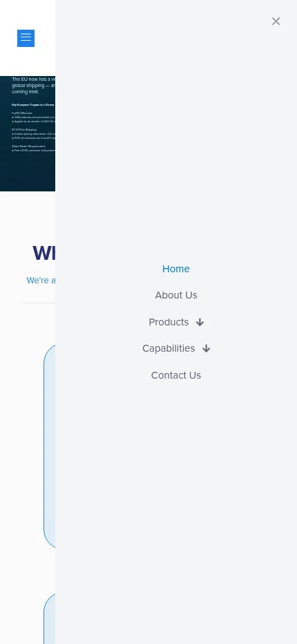 4mcontrols.com website shown on mobile
