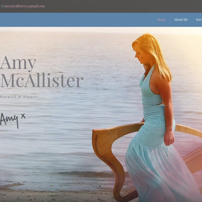 amymcallister.co.uk website shown on desktop