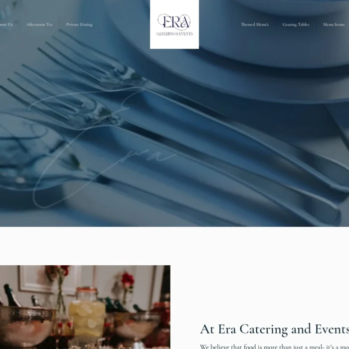 era-cateringandevents.com website shown on desktop