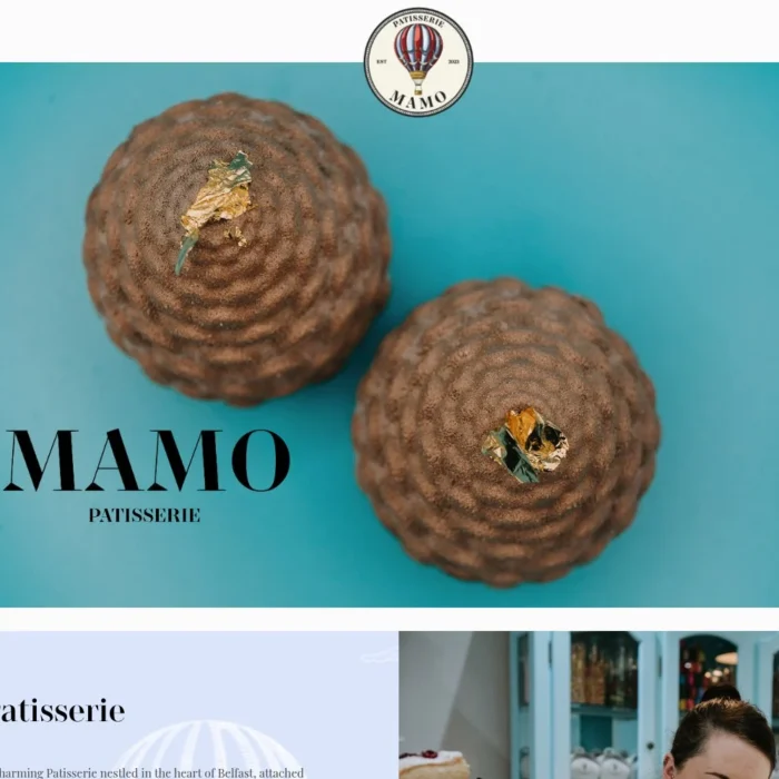 mamopatisserie.com website shown on desktop