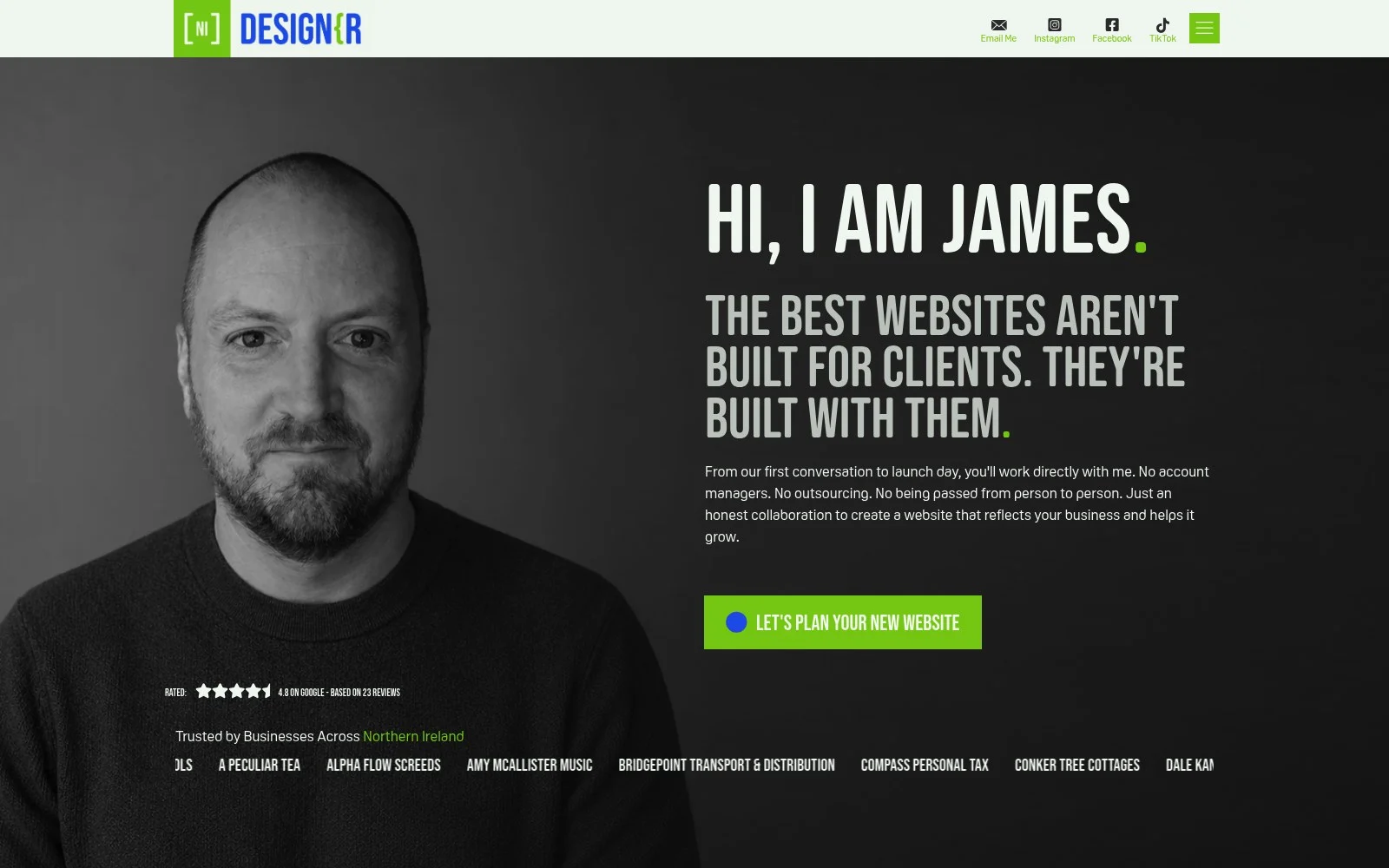 nidesigner.com website shown on desktop