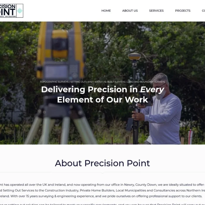 precision-point.co.uk website shown on desktop