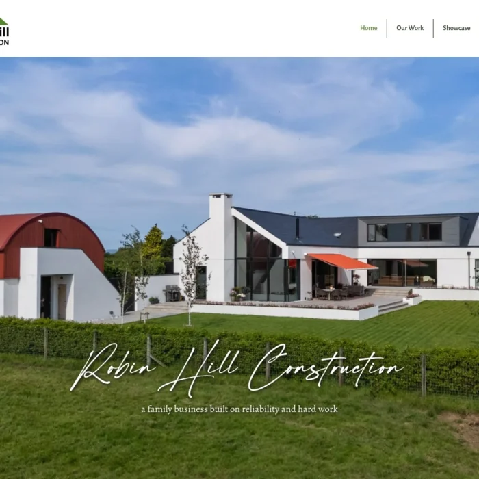 robinhillconstruction.com website shown on desktop
