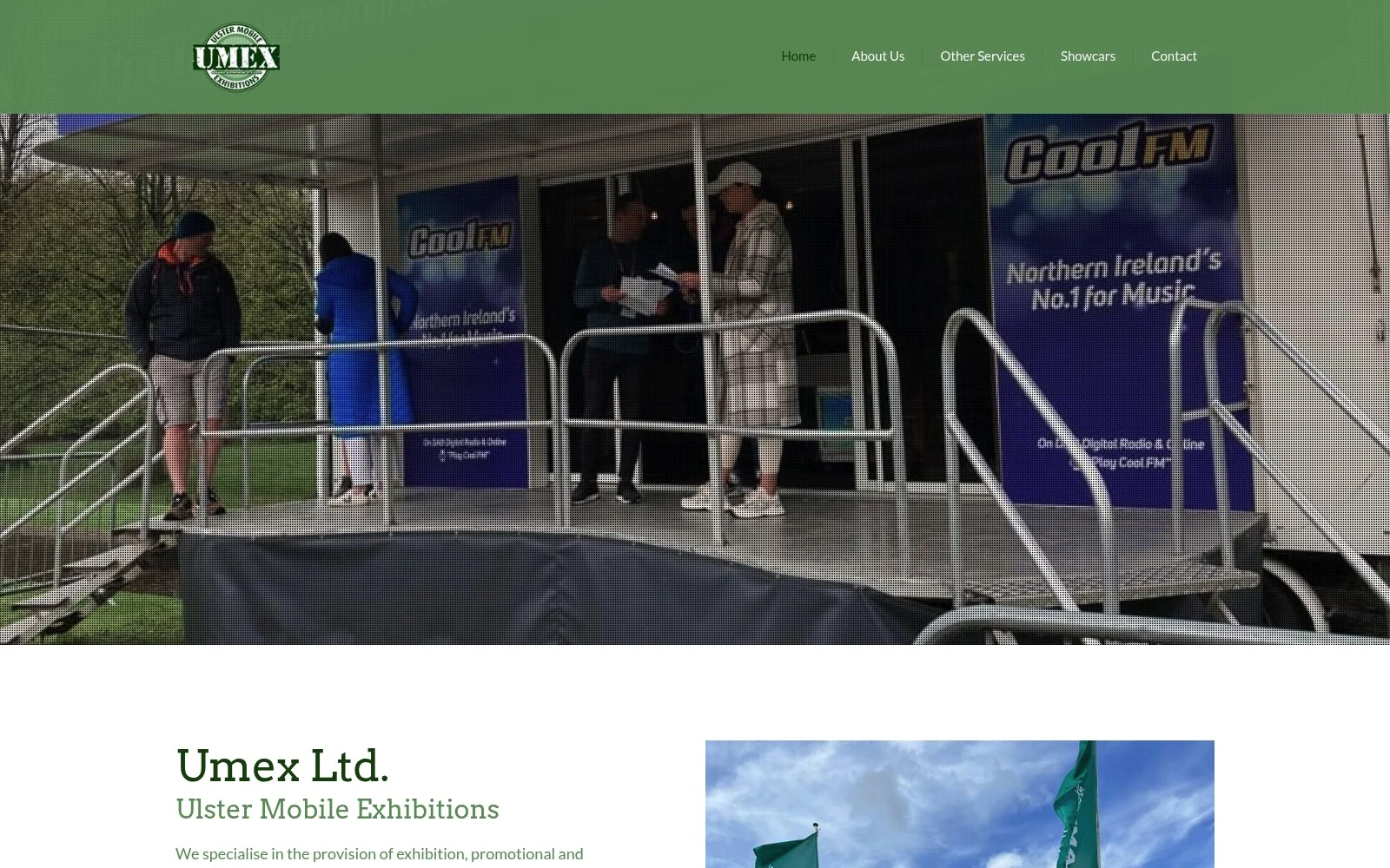 umexhire.com website shown on desktop