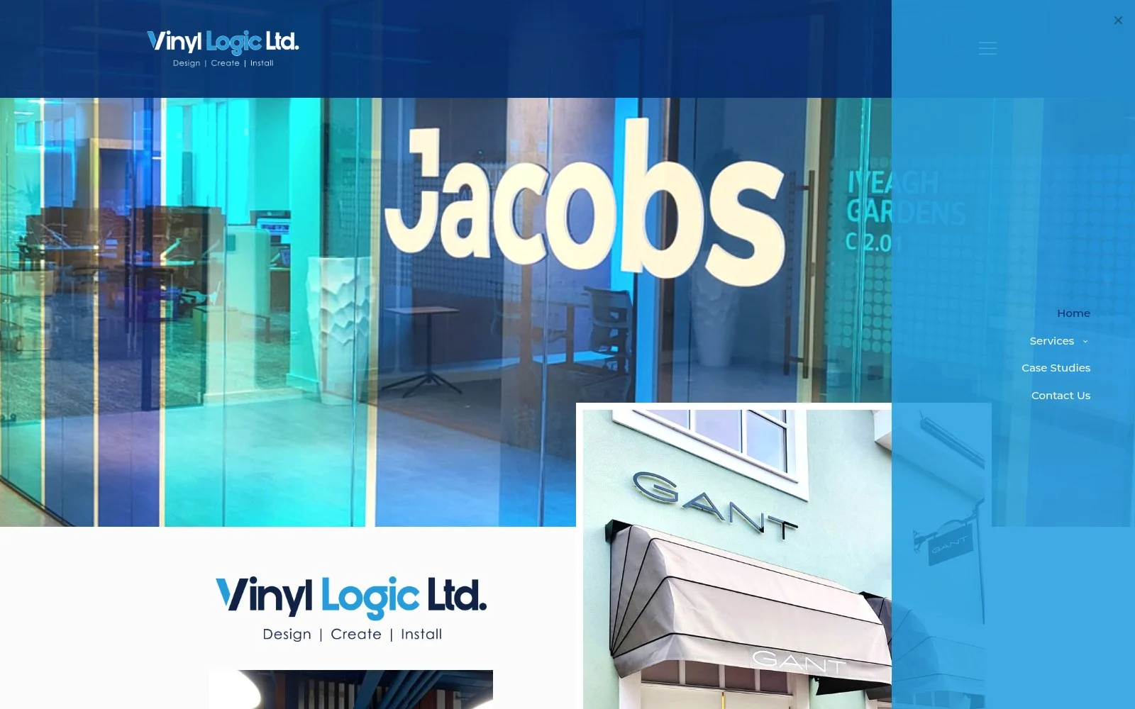 vinyl-logic.com website shown on desktop
