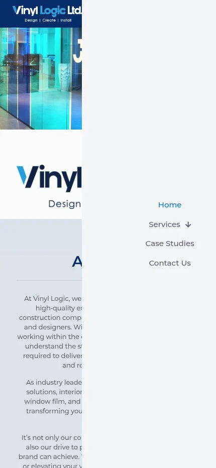 vinyl-logic.com website shown on mobile
