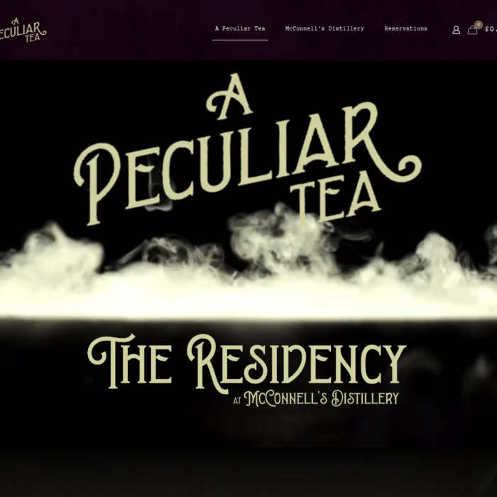 a-peculiar-tea.com website shown on desktop