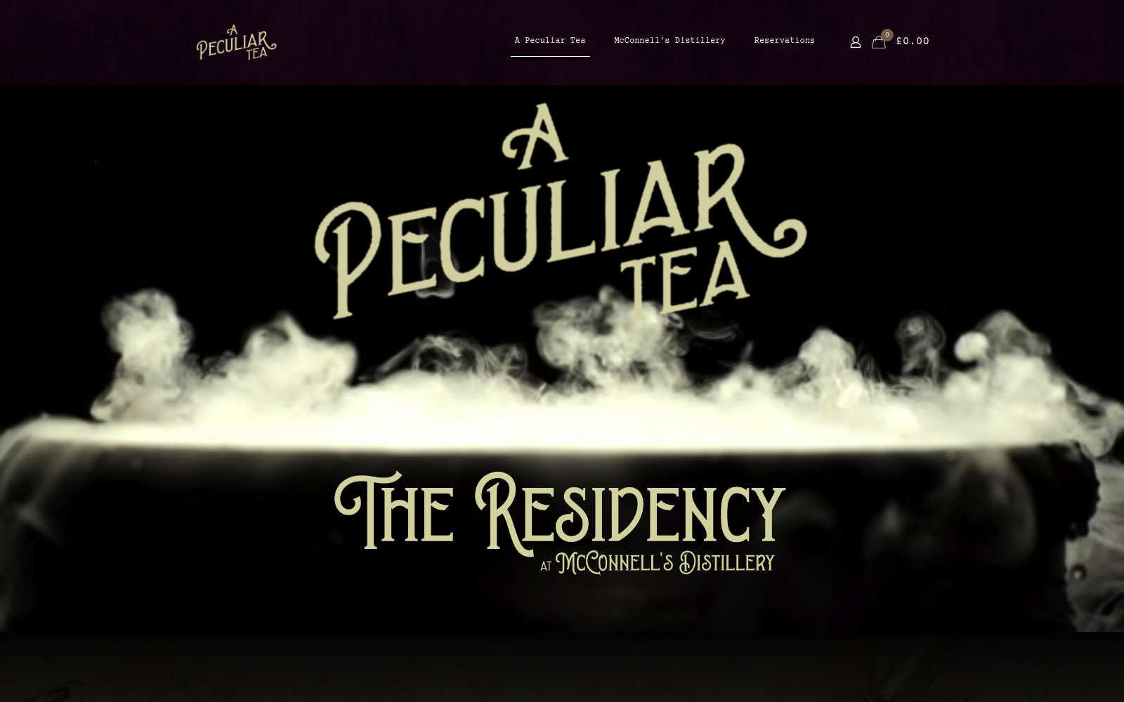 a-peculiar-tea.com website shown on desktop