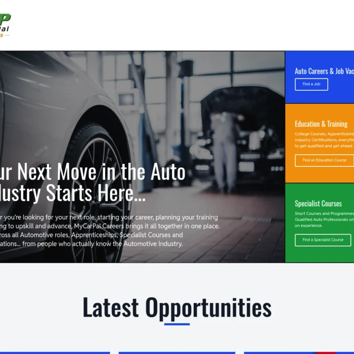 careers.mycarpal.net website shown on desktop
