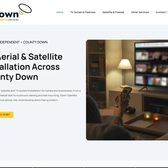 downsat.co.uk website shown on desktop