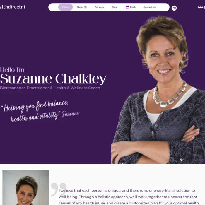 healthdirectni.com website shown on desktop