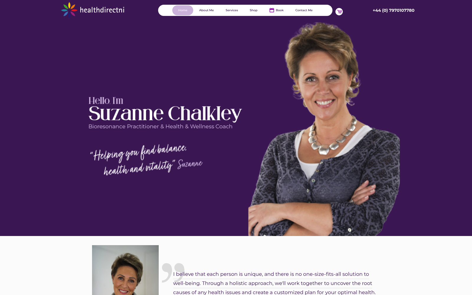 healthdirectni.com website shown on desktop