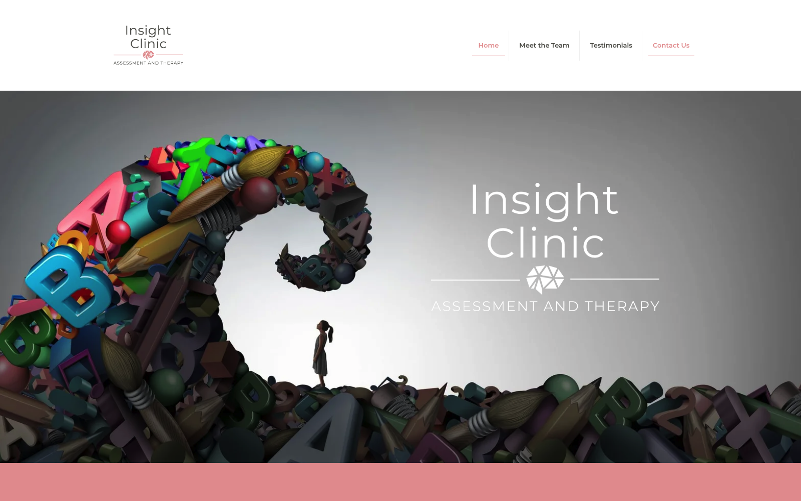 Insight Clinic NI website design on desktop