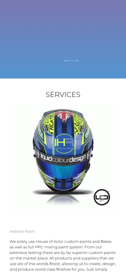Liquid Colour Design responsive website design on mobile