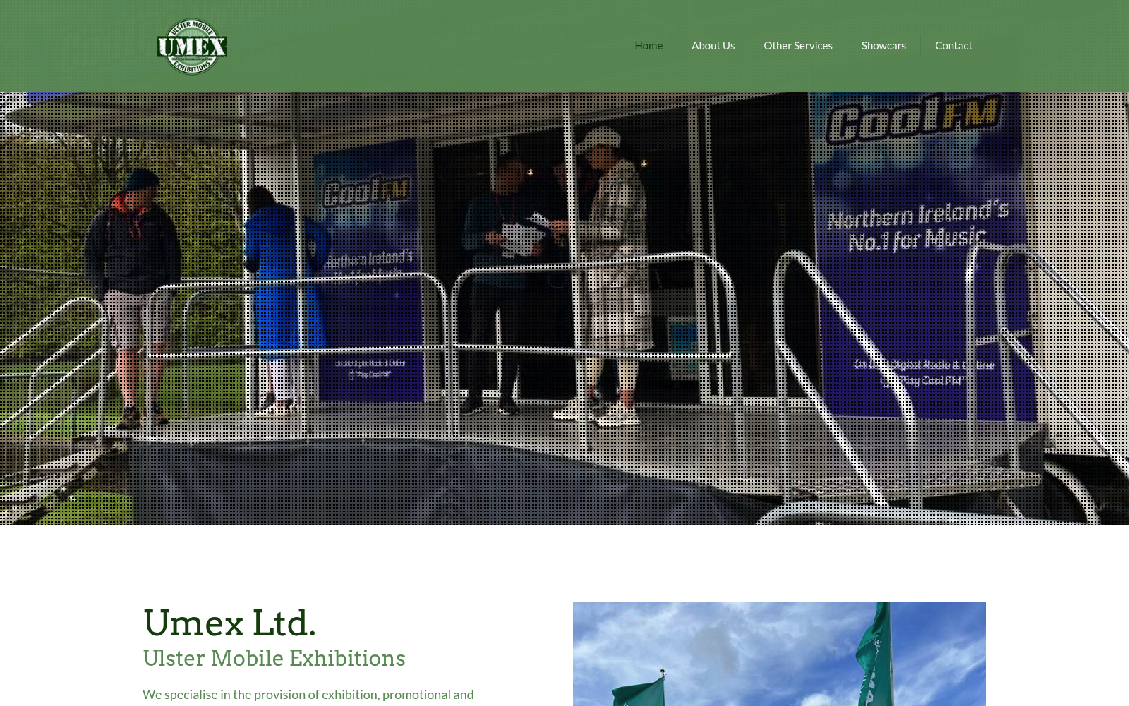 umexhire.com website shown on desktop