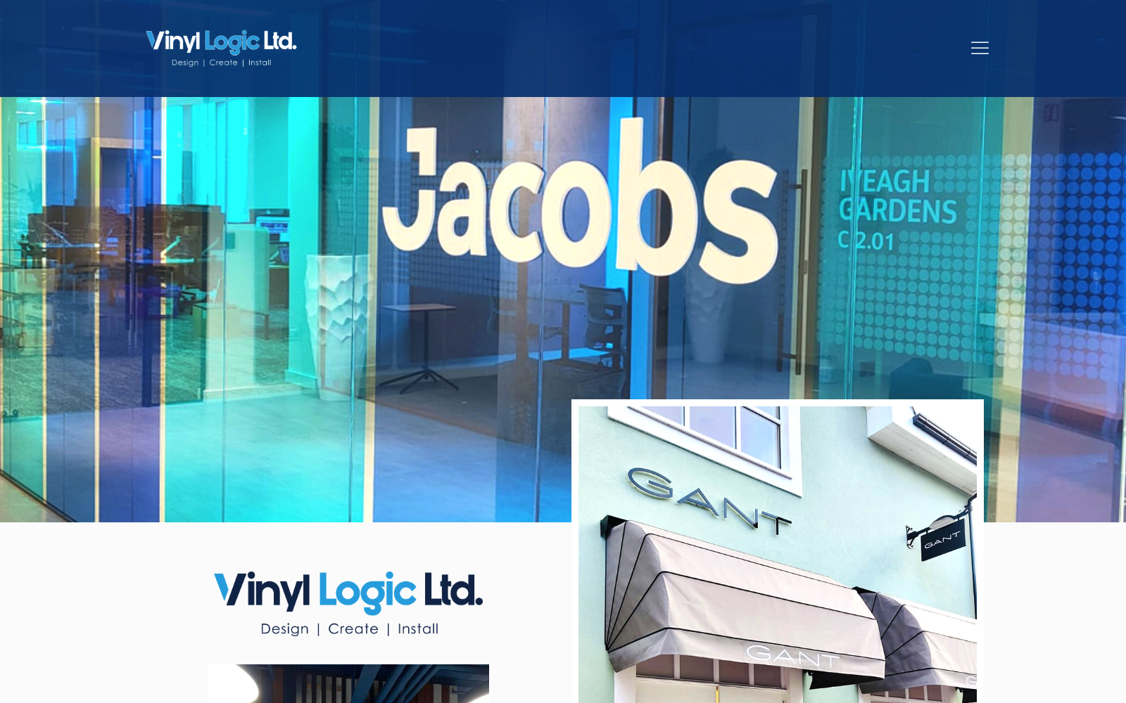 vinyl-logic.com website shown on desktop